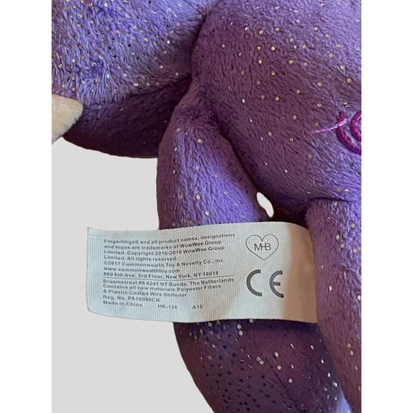 Fingerlings Small Plush Monkey Purple & Glitter Baby Fingerlings Make Noises - Picture 9 of 9